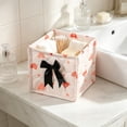 thumbnail image 4 of 1 Pcs Square Desktop Cosmetic Storage Basket, Multi-Functional Small Organizer Container, 6x6x6in Neat Storage Bin for Vanity Bedroom Countertop Sundry Classification, 4 of 7