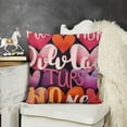 thumbnail image 2 of YINGXI Progress Decorative Throw Pillow Covers, LGBTQ Purple Stripes Heart Outdoor Pillowcase, Month Cushion Case Home Decor 12x12in, 2 of 5