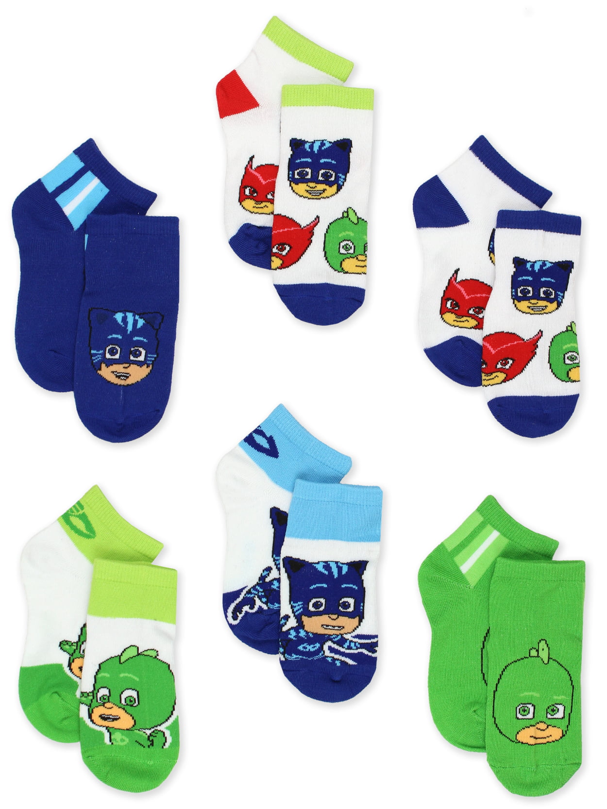Childrens PJ Mask 10 Pair Value Pack Low Cut Socks Size 7-10