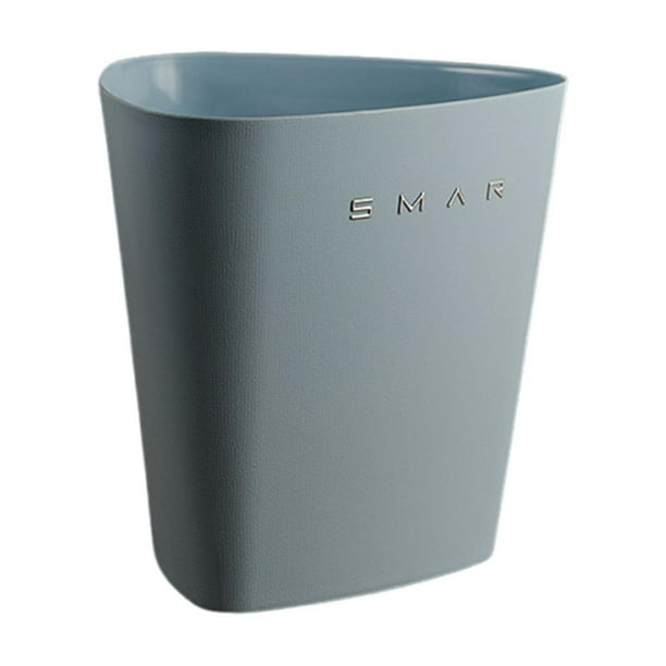 Cubo de basura triangular, cubo de basura moderno y creativo con apertura superior para sala de estar, Azul