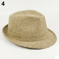 thumbnail image 4 of SPRING PARK Unisex Men Women's Vintage Solid Color Summer Beach Cap Sun Screen Linen Fedoras Outdoor Travel Dance Jazz Hats, 4 of 4