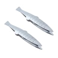 thumbnail image 3 of Stainless Steel Fish Bone Tweezers Multifunctional Food Preparation Tools 5.9X0.8X0.6in Practical Design Easy to Clean 2Pcs, 3 of 4