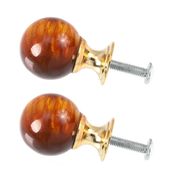 2 Pcs Kitchen Handle Amber Round Drawer Handles Premium Knobs