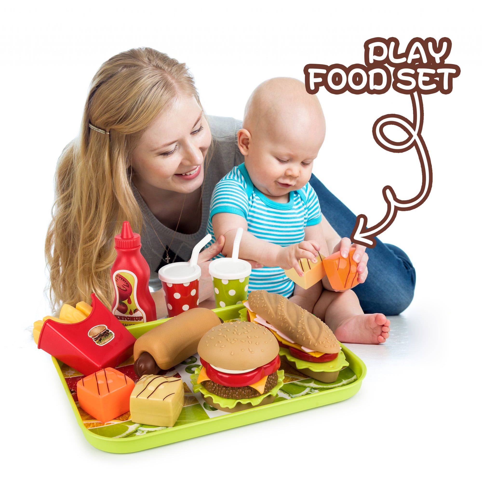 Kids Play Food Set Kitchen Pretend Toddler 202 Pc Gift Boy Girl Learn New 
