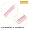 thumbnail image 4 of Pajitas reutilizables de cristal, 4 pajitas de repuesto para vaso de viaje con cepillo de limpieza, transparente, rosa, 4 of 6