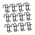 thumbnail image 3 of 12 ganchos para toallas para colgar sobre la puerta, soporte multiusos para toallas ducha, ganchos para para puertas vidrio sin . Negro, 3 of 8