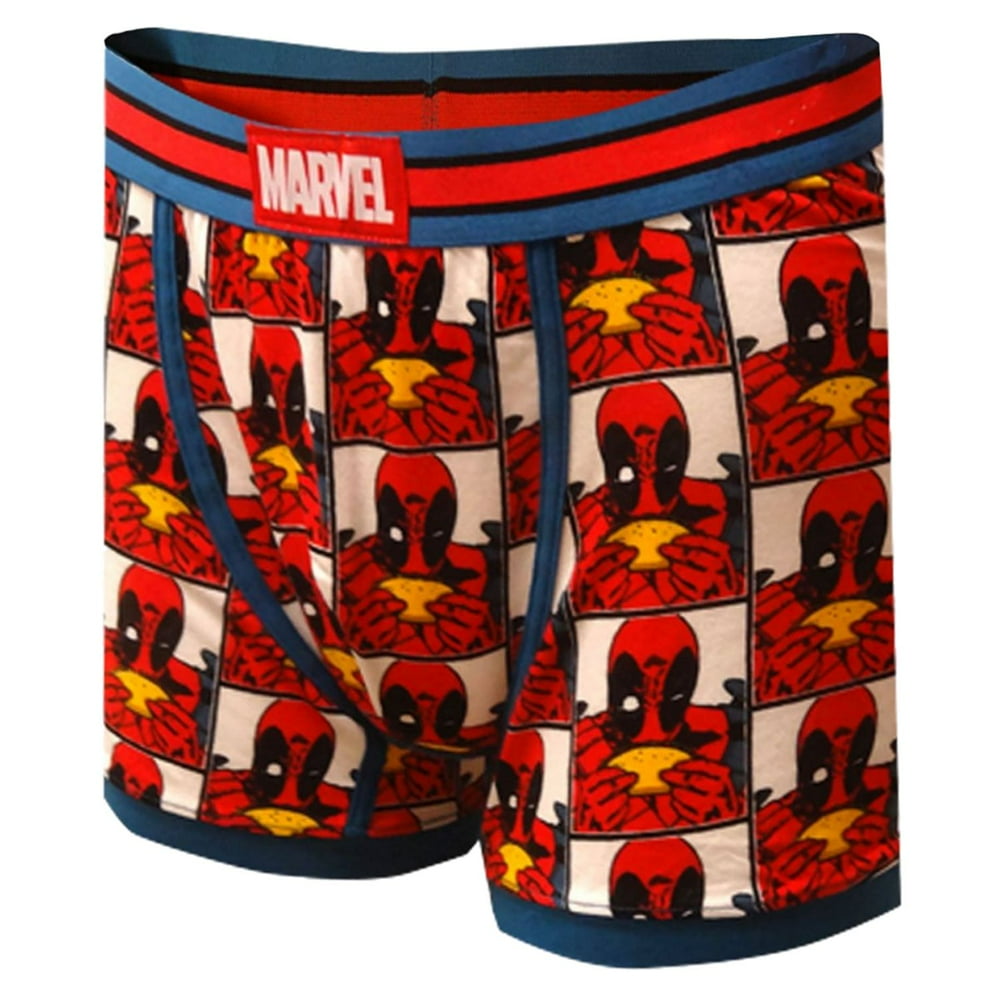 Marvel - Marvel Comics Mens Deadpool Tacos Graphic Art Boxer Briefs