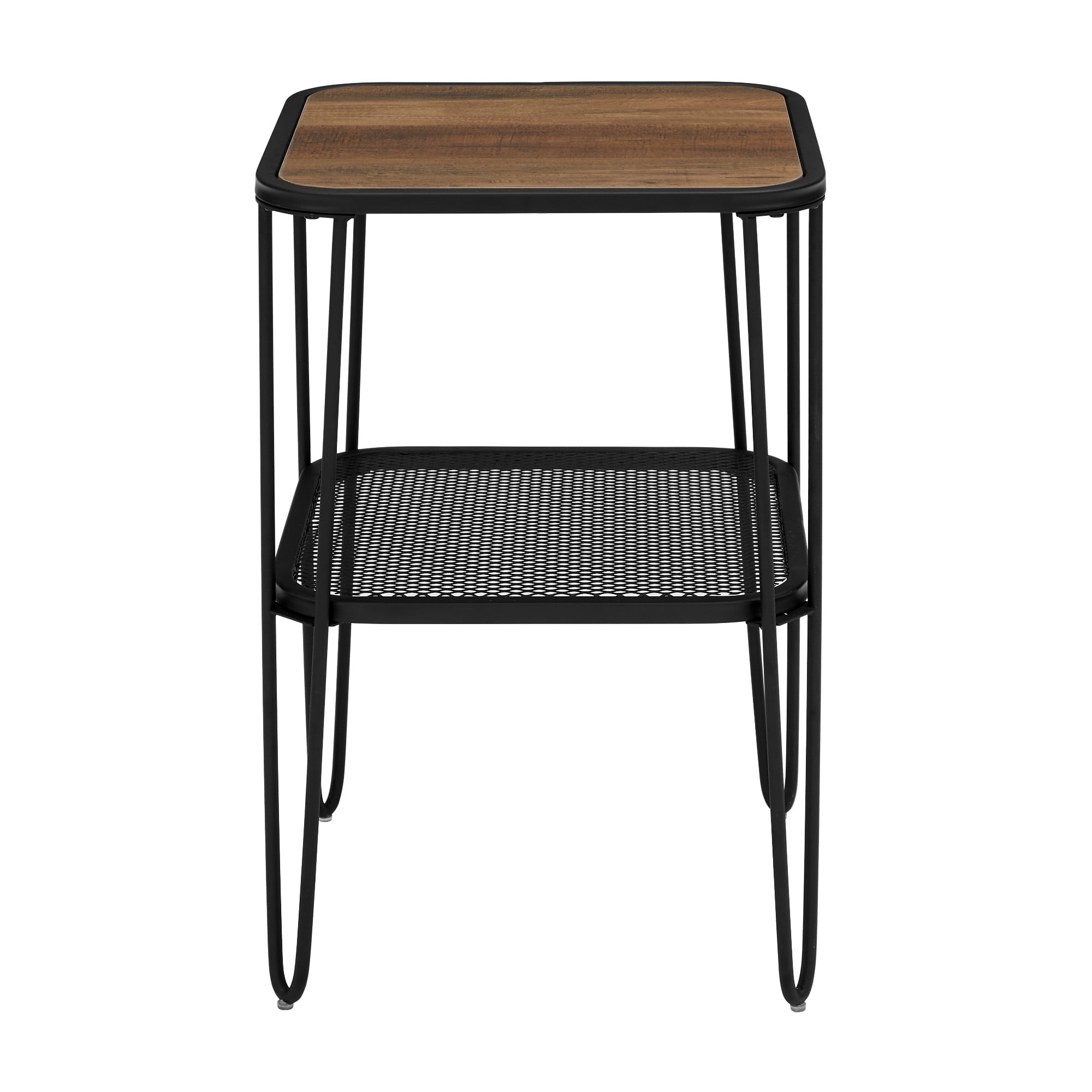 Bellamy Studios Styles Reclaimed Barnwood Hairpin Leg Side Table