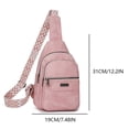 thumbnail image 2 of Fanny Packs para mujeres y hombres bolso de hombro de cuero PU para el trabajo diario compras viajes, 2 of 9