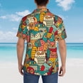 thumbnail image 6 of Bixox Men's Hawaiian Shirts Men's Funny Owl Bird Print Short-Sleeve Shirt-3X-Large, 6 of 8