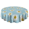 thumbnail image 5 of Round Tablecloth 60 Inch Daisy Table Cover Wrinkle Free Fade Resistant for Kitchen Dining, 5 of 5