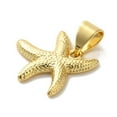thumbnail image 2 of Starfish Rack Plating Brass Charms Cadmium Free & Lead Free Long-Lasting Plated Real 18K golden Plated 13x14.5x2mm Hole: 5x3.5mm Brass, 2 of 3