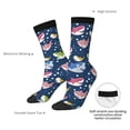 thumbnail image 4 of Rateoe Colorful Cartoon Shark for Women Casual Calf Socks - Cute Crew Socks - Thin Soft Above Ankle Socks Size 5-11, 4 of 6