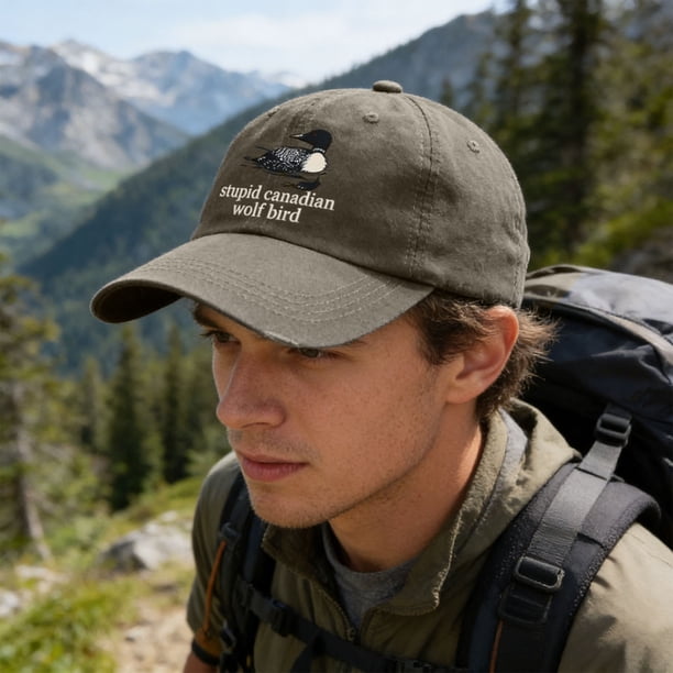 Gorra de béisbol con diseño de pájaros lobo para hombre y mujer