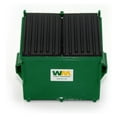 White and Green Waste Management Refuse Bin