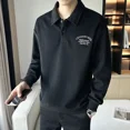 thumbnail image 2 of Sudaderas estampadas holgadas blancas tipo polo, camisetas de poliéster de diseñador para hombre, ropa de calle social, tallas grandes, citas, venta de ropa masculina, 2 of 4