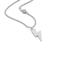thumbnail image 2 of Lightning Bolt Charm Necklace with Gemstone, 2 of 6