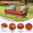 thumbnail image 4 of Kimunuk Outdoor Bench Cushions 48 x 18 x 3.5 Inch, High Density Foam Bench Seat Cushion, Porch Swing Cushion with Non-Slip Removable Cover, Orange, 4 of 7