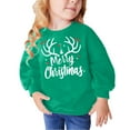 thumbnail image 2 of Bnwani Christmas Long Sleeve Toddler Shirts Boys Cotton Winter Crew Neck Hoodless Letter Printed Tops 4-5t, 2 of 4