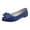 Dark Blue #058, variant on Women's Bow Detail Textured Slip On Flats - Comfortable Non-Slip Casual Dress Shoes for Daily Walking & Office Work 43