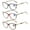 3 Pairs of Different Color, variant on 3 Pairs of Leopard Print Square Oversized Reading glasses Blue Light Blocking Metal Presbyopic Glasses Readers for Women +3.00