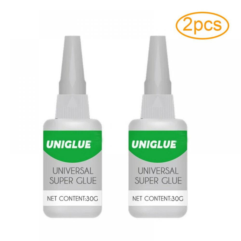 2Pcs Universal Clear Super Glue Strong Plastic Glue For Repair Resin Ceramic  Metal Glass 30ml 