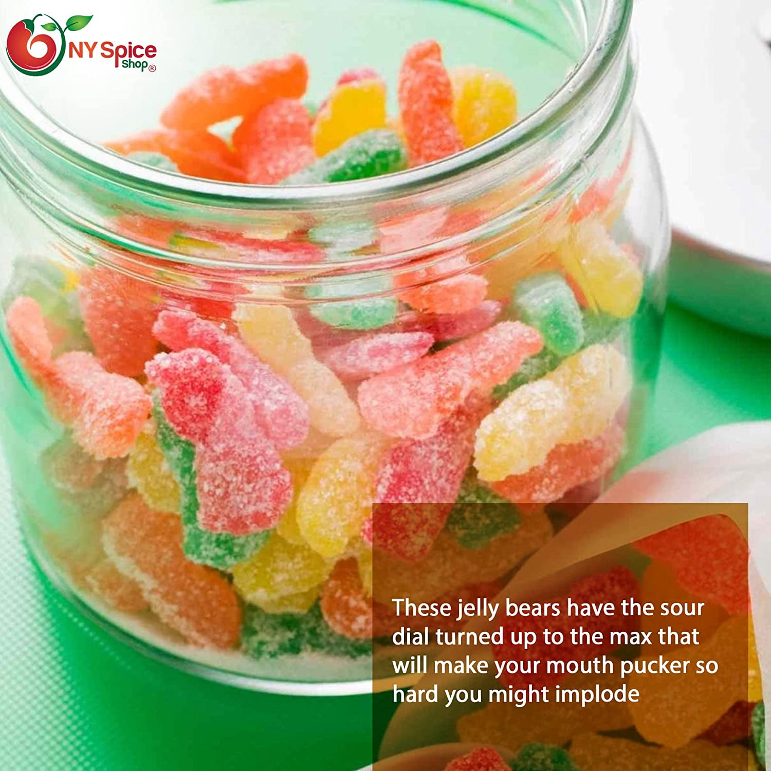 NY Spice Shop Jelly Bears Super Sour - 5 Pound - Jelly Candy