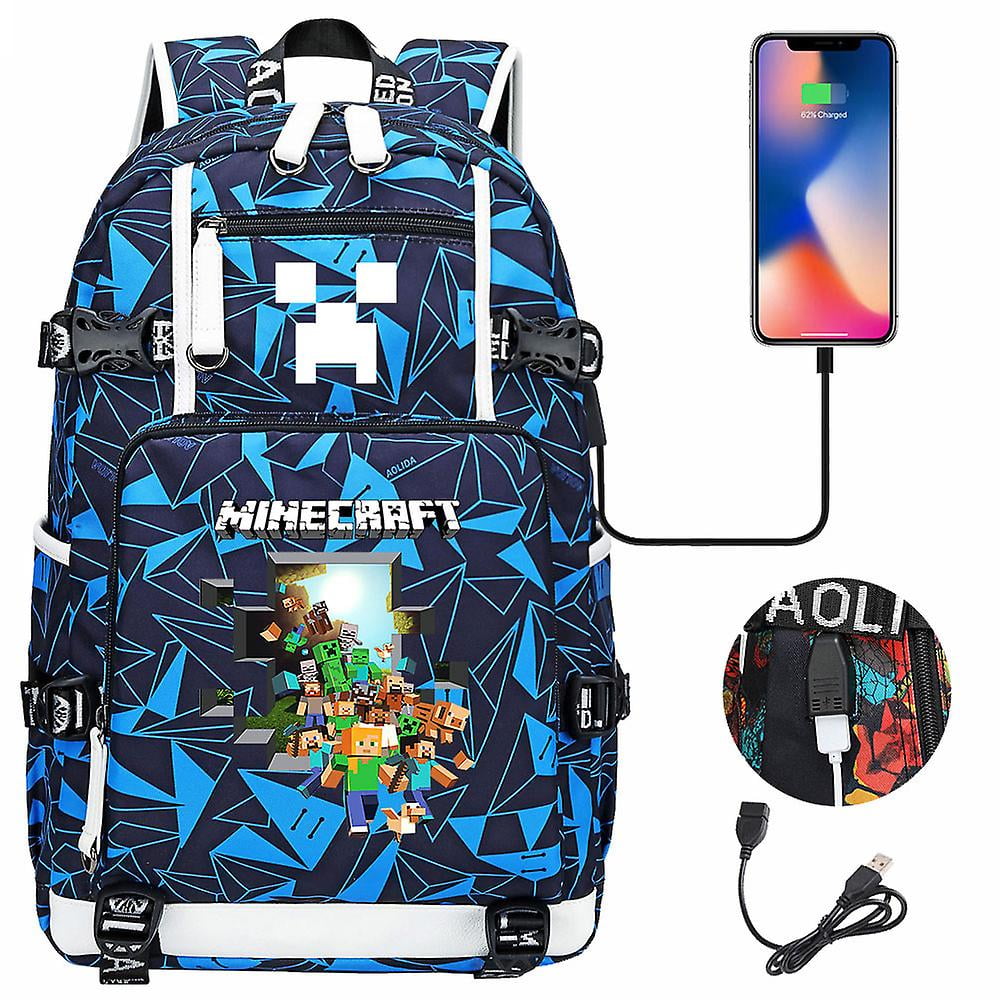 Minecraft Backpack Outdoor Computer Backpack Student Backpack