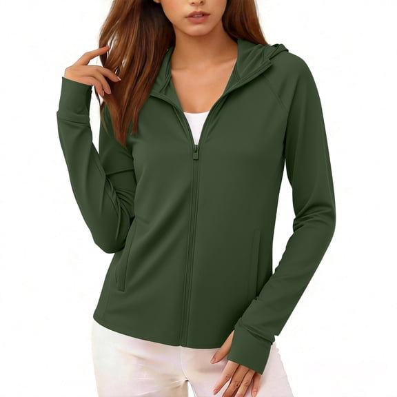 WIZUTIZ Women's UPF 50 Sun Protection Pullover Hoodie Quick-Dry Athletic Lightweight Long Sleeve Outdoor Hiking Round Neck Active Cover Top