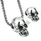 thumbnail image 2 of Collar de calavera creativo de 2 uds, cadena de collar de acero de titanio a la moda para hombre, 2 of 6