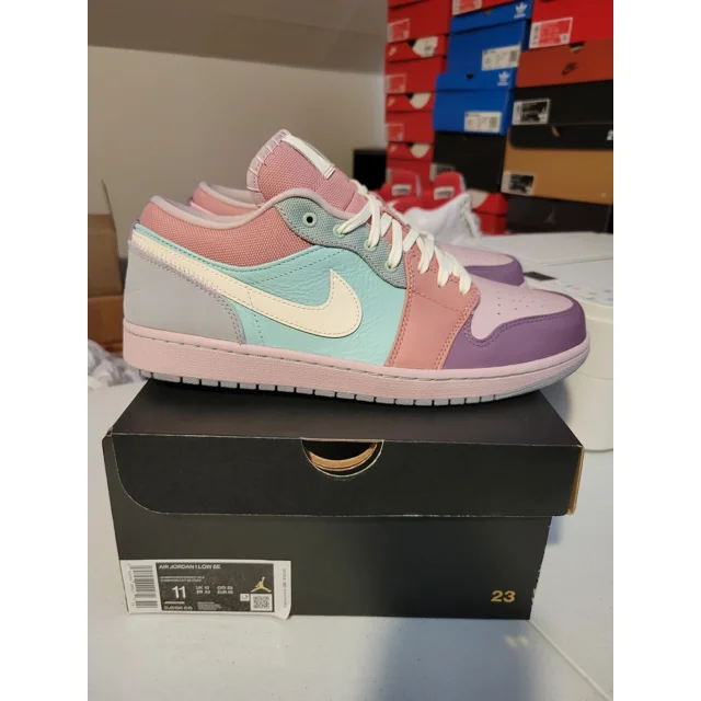 Ni - ke Air Jordan 1 Low SE 'Easter Pastel' DJ5196-615 2021 Size 11 Brand New
