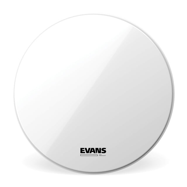 Evans Heads BD20RSW-NP Parches de bombo lisos resonantes EQ3 de 20 pulgadas - Blanco