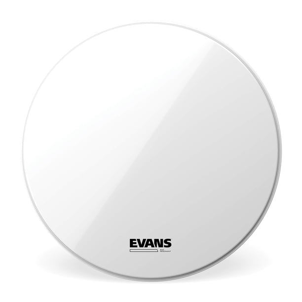 Evans Heads BD20RSW-NP Parches de bombo lisos resonantes EQ3 de 20 pulgadas - Blanco