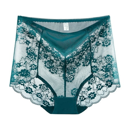 Aofany Women s Ultra-Thin Lace Panties Large Size High Waist Sexy Breathable Mesh Briefs Butt Lifting And Tummy Control Daily Underwear
