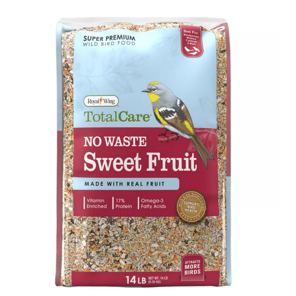 Royal Wing Total Care No Waste Sweet Fruit Wild Bird Food 14 lb