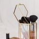 thumbnail image 2 of Organizador de maquillaje hexagonal retro, caja de almacenamiento, soporte para brochas de maquillaje, contenedor para brochas de maquillaje, estuche para brochas cosméticas (dorado), 2 of 8