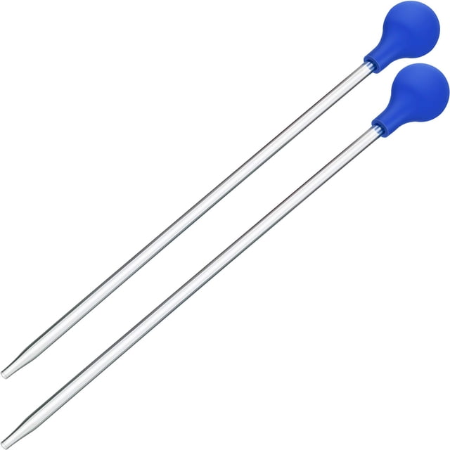 Pipeta Coral Food Feeder Boao Long para pecera, 2 unidades, color azul