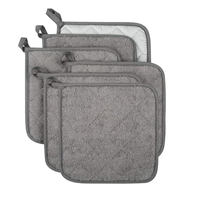 Placemat 2 Cookbook Style Quilted Oven Safe Sets for Kitchen Dining Heat Hot Pads 7x7 Inches 6 Pack