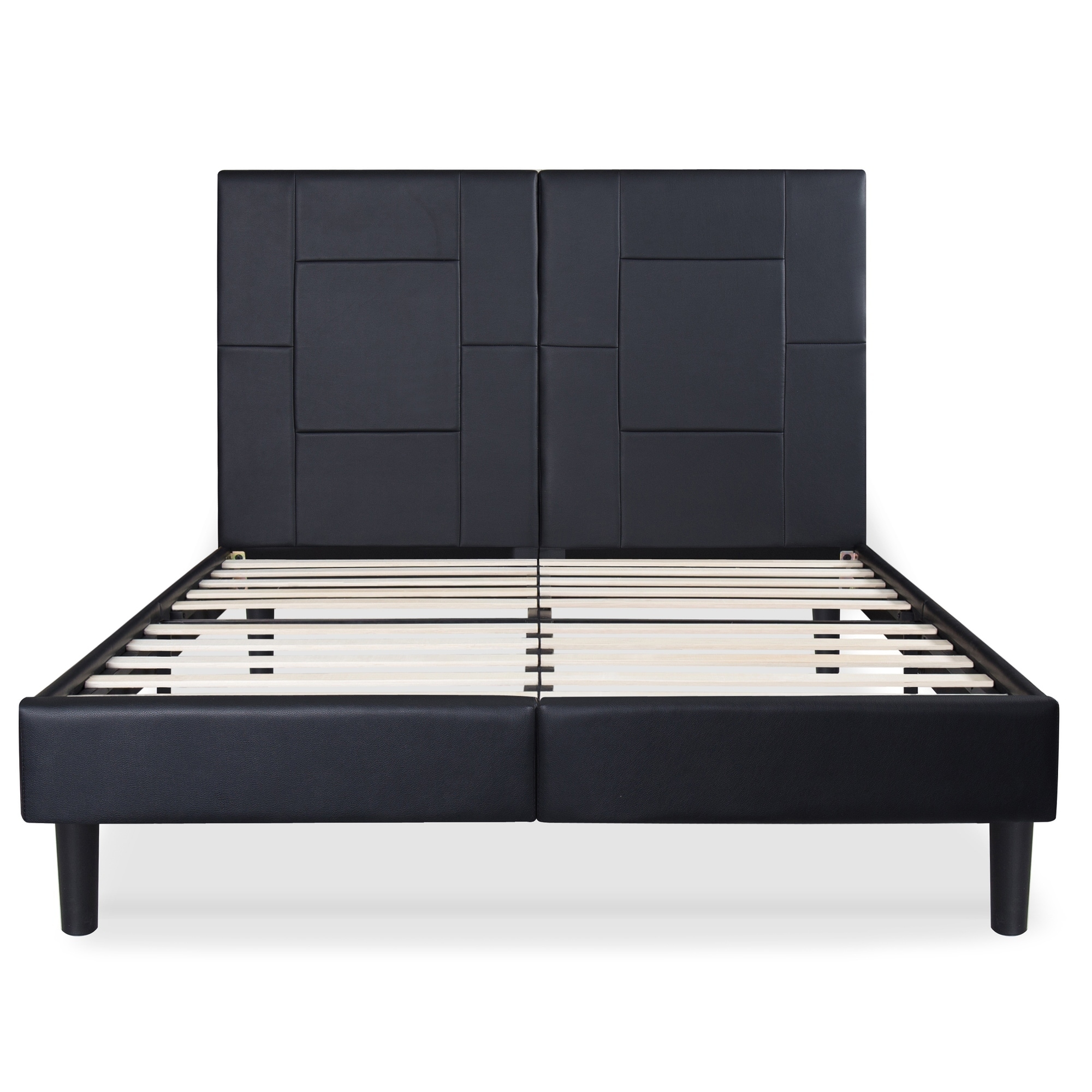 Sleeplanner 14inch KingSize Dura Metal Bed Frame with Black Oblong