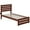 Walnut, variant on Bowery Hill Farmhouse Solid Wood Twin Bed with Footboard in White