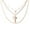 B, variant on Fiaya Women Ladies Fashion Multilayer Geometric Stitching Pearl Letter Necklace (A)