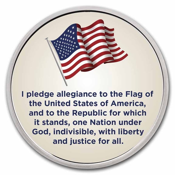 1 oz Silver Colorized Round - APMEX (Pledge of Allegiance)