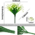 thumbnail image 2 of 20 Bundles Artificial Flowers for Outdoor Summer Decoration, UV Resistant Faux Outsides Plastic Greenery Shrubs Artificial Plants Fake Flowers Planter Home Cemetery Decor(White), 2 of 5