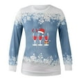 thumbnail image 3 of Chandails en Molleton T-shirt Imprimé d'Hiver pour Femmes Manches Longues Blouse Col Rond Hauts Décontractés Chandails en Molleton pour Adolescentes en Liquidation, 3 of 3