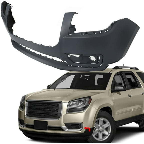 OTTULUR Primed Front Upper Bumper Cover Replacement for GMC Acadia 2013 2014 2015 2016 GM1000942 23350830