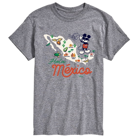 Disney - Mickey Mouse Mexico Map - Men's Short Sleeve Graphic T-Shirt