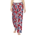 thumbnail image 2 of Kdxio Women's Comfy Stretch Palm Tree Pattern on RedPrint Drawstring Pajama Pants-X-Large, 2 of 9