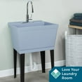 thumbnail image 3 of Tehila Grey 19 Gallon Utility Sink with High-Arc Chrome Pull Down Faucet, 3 of 9