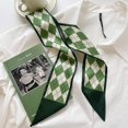 thumbnail image 4 of 5 uds. Bufanda ajustada verde, bufanda estrecha estampada, cinturón, pañuelo largo decorativo, bufandas para el cuello, bufanda ajustada verde, 4 of 10