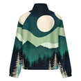 thumbnail image 6 of Jackets for Women Winter Coat Jackets Flannel Stand Collar Jacket(Forest Moonlight Night,Size:S-4XL), 6 of 7